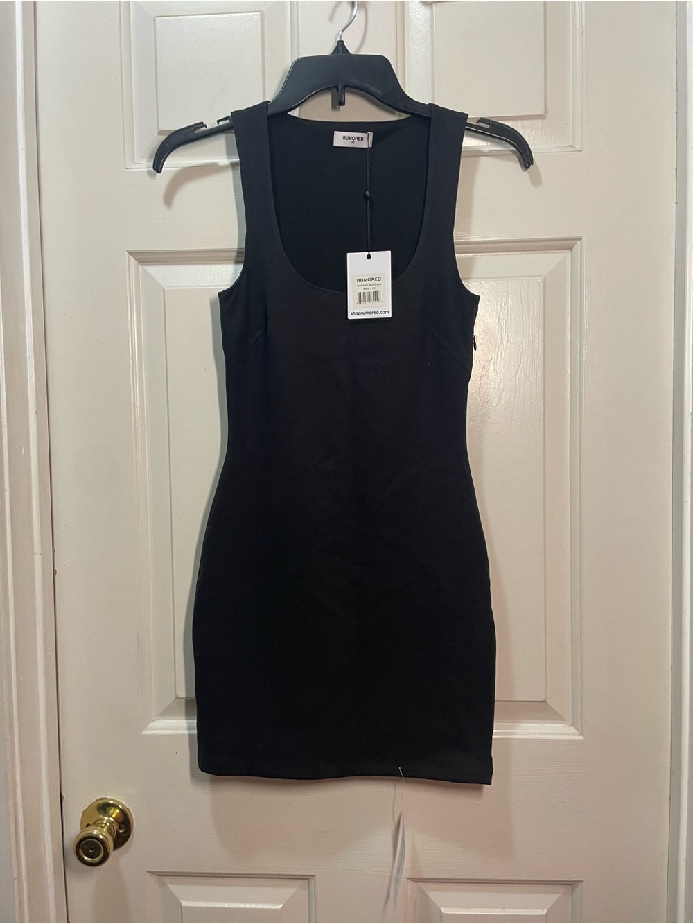 NWT Women’s Rumored Beckham Black Bodycon Mini Dress size XS